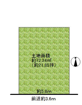 Compartment figure. Land price 25,800,000 yen, Land area 76.56 sq m limited 1 compartment
