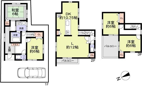 Floor plan. 35,800,000 yen, 4LDK, Land area 89.02 sq m , Building area 119.87 sq m