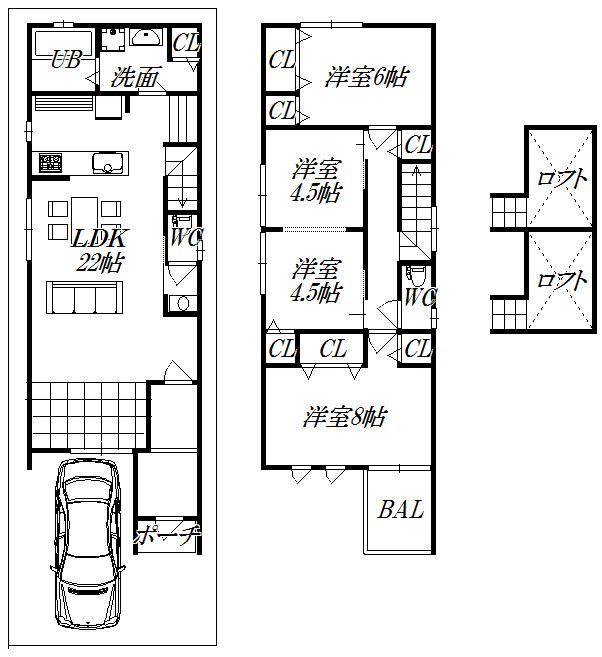 Other building plan example. Building plan example ( No. 1 place) Building Price      15.8 million yen, Building area 105 sq m