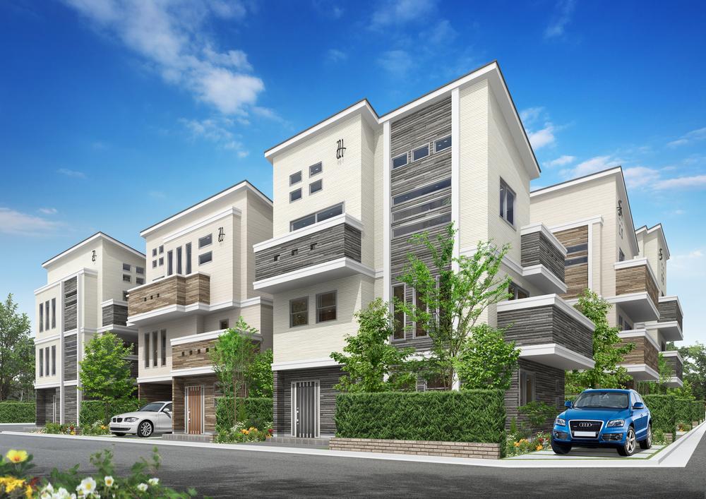 Rendering (appearance). The city of all 35 compartments new appearance to Takadono! Try start a new life in a convenient new town available 2 Station Cityscape Rendering