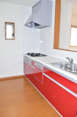 Kitchen. ☆ Fashionable Italian a bright red kitchen