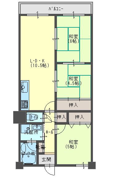Floor plan. 3LDK, Price 8.3 million yen, Occupied area 60.33 sq m , Preview hope Since it has a balcony area 6.48 sq m renovation as soon as possible