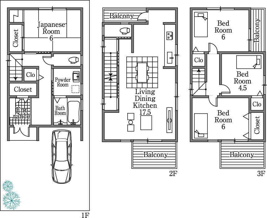 Floor plan. 33,800,000 yen, 4LDK, Land area 76.82 sq m , Building area 100.44 sq m