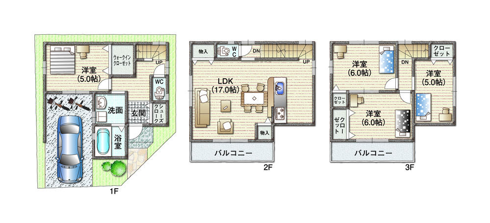 Free Plan corresponding Allowed, Parking two, Water around the second floor installation, Double-sided balcony installation Allowed. Please feel free to contact us.