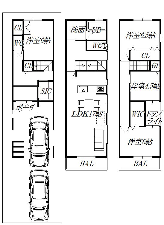 Floor plan. 34,800,000 yen, 4LDK, Land area 86.33 sq m , Building area 103 sq m housework music floor basin bus plan!