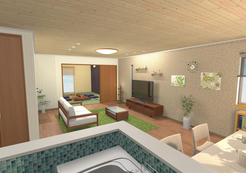 Rendering (introspection). D-stage Empress A No. land "Only one Space Design" Faithfully floor plan drawing reproduction to 3D (Interior view)