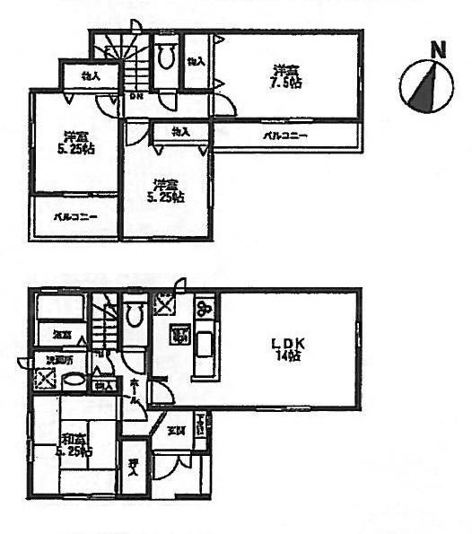 Floor plan. 27,800,000 yen, 4LDK, Land area 86.68 sq m , Building area 89.84 sq m