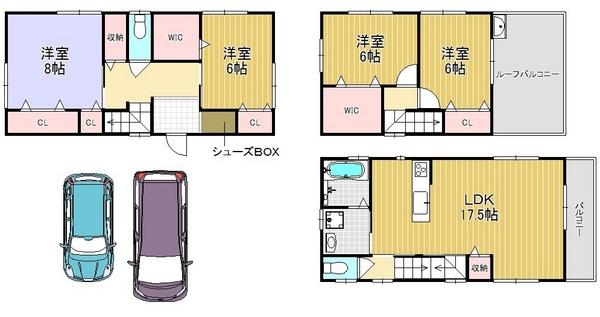 Floor plan. 33,800,000 yen, 4LDK, Land area 105.3 sq m , Building area 115.92 sq m