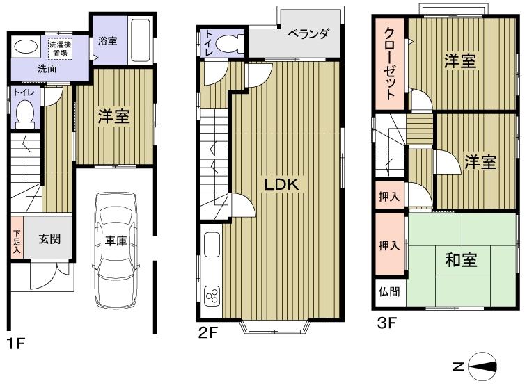 Floor plan. 15.9 million yen, 4LDK, Land area 40.06 sq m , Building area 90.72 sq m