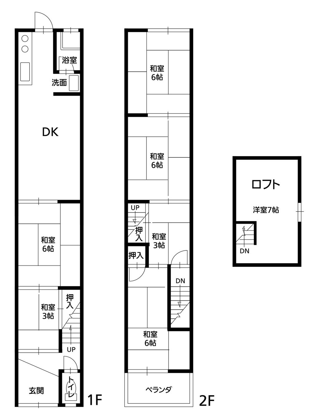 Floor plan. 8,810,000 yen, 6DK + S (storeroom), Land area 52.64 sq m , Building area 79.17 sq m