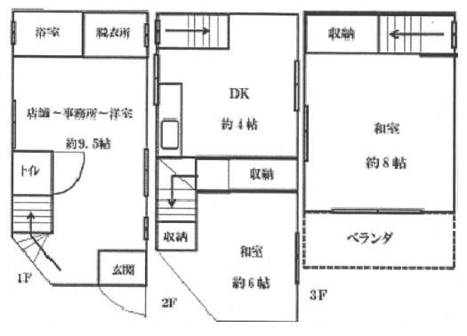 Floor plan. 11.8 million yen, 2DK, Land area 35.71 sq m , Building area 87.07 sq m 2DK + store ・ Can you use it as a floor plan of the office Western-style