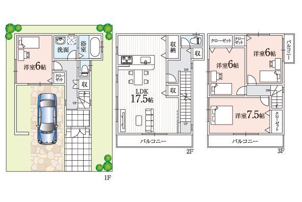 Floor plan. 30,800,000 yen, 4LDK, Land area 74.91 sq m , Building area 114.87 sq m