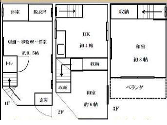 Floor plan. 11.8 million yen, 2DK + S (storeroom), Land area 35.71 sq m , Building area 35.71 sq m