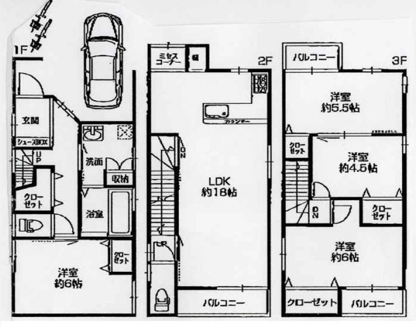 Floor plan. 29,800,000 yen, 4LDK, Land area 67.56 sq m , Building area 95.09 sq m