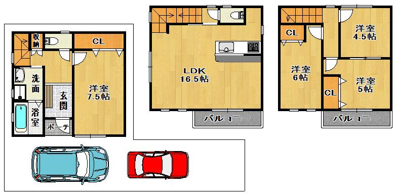 Floor plan. 28.8 million yen, 4LDK, Land area 69.03 sq m , The building area is 91.12 sq m in 2013 September renovation completed