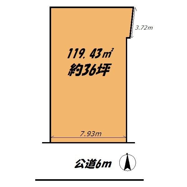 Compartment figure. Land price 29,800,000 yen, Land area 119.43 sq m