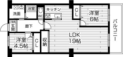 Floor plan. 2LDK, Price 19.9 million yen, Footprint 67.2 sq m , Balcony area 7.37 sq m