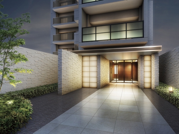 Entrance approach that will invite leisurely to the private residence (Rendering)