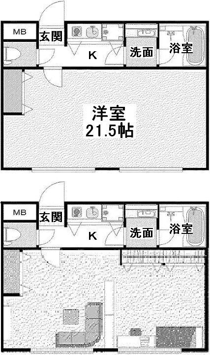Floor plan. 1K, Price 10.5 million yen, Occupied area 50.92 sq m