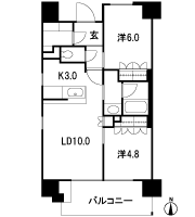 Floor: 2LDK + SIC, the occupied area: 54.76 sq m, Price: 30.4 million yen