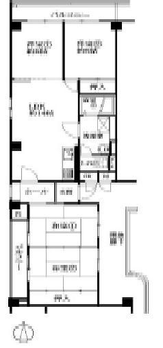 Floor plan. 4LDK, Price 19,980,000 yen, Occupied area 82.69 sq m , Balcony area 11.47 sq m