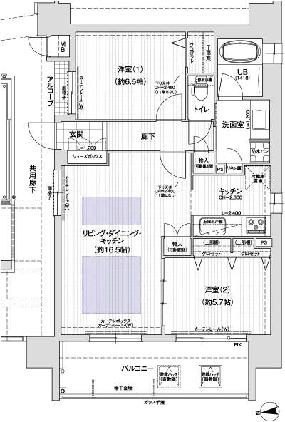 Floor: 2LDK, occupied area: 66 sq m, Price: 32.9 million yen
