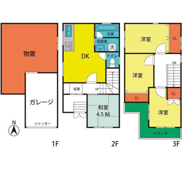 Floor plan. 30,400,000 yen, 4DK, Land area 46.47 sq m , Building area 101.7 sq m