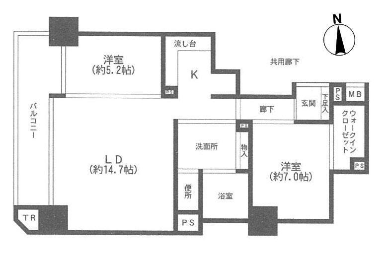 Floor plan. 2LDK, Price 28.5 million yen, Occupied area 68.97 sq m , You can use any 1LDK even a balcony area 7.83 sq m 2LDK.