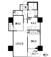 Floor: 2LDK, occupied area: 63.75 sq m, Price: 29,660,000 yen