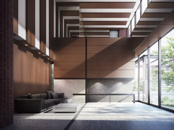 Entrance Hall Rendering. Space with a blow that pours sunlight from the high position