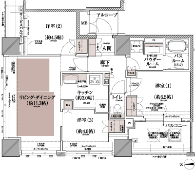 Floor: 3LDK, occupied area: 63.65 sq m, Price: 41,181,000 yen