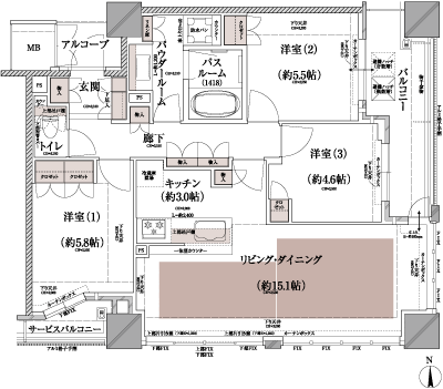 Floor: 3LDK, occupied area: 76.17 sq m, Price: 53,717,000 yen