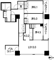Floor: 3LDK, occupied area: 73.96 sq m, Price: 39,124,000 yen ・ 50,080,000 yen
