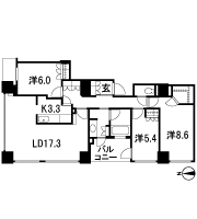 Floor: 3LDK, occupied area: 93.69 sq m, Price: 69,135,000 yen