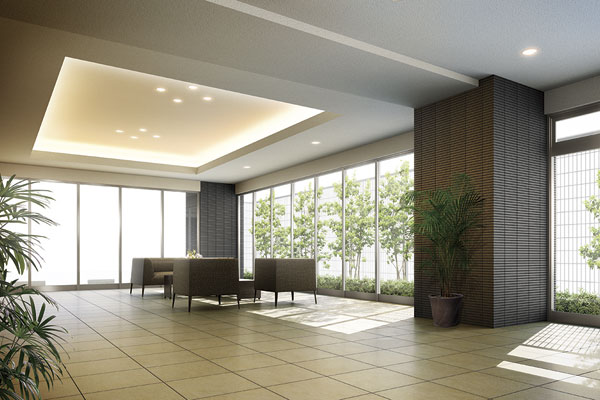Shared facilities.  [Entrance hall] When you enter one step, Entrance Hall there is calm atmosphere. Stylish design with attention to detail, We celebrate the people who visited (Rendering)