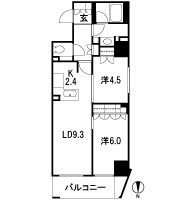 Floor: 2LDK, occupied area: 53.12 sq m, Price: 28.8 million yen