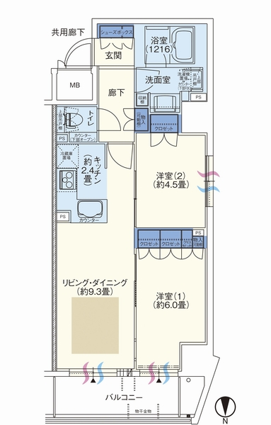 The second phase 3-order sales dwelling unit B type (53.12 sq m): Price / 28.8 million yen