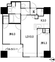 Floor: 2LDK, occupied area: 56.38 sq m, Price: 28,700,000 yen ~ 29,300,000 yen
