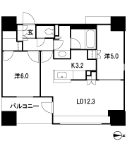 Floor: 2LDK, occupied area: 58.62 sq m, Price: 29.1 million yen