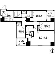 Floor: 3LDK, occupied area: 84.22 sq m, Price: 43.8 million yen