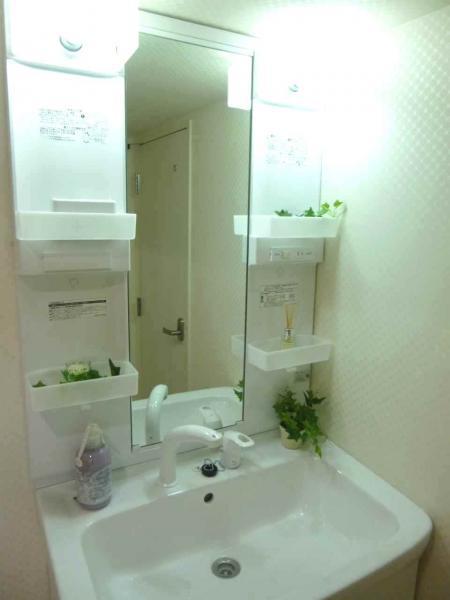 Wash basin, toilet. Vanity had made