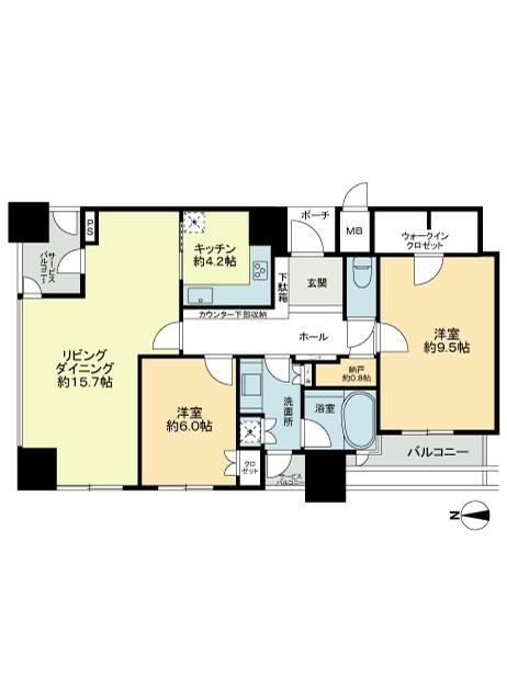 Floor plan. 2LDK + S (storeroom), Price 39,800,000 yen, Occupied area 85.16 sq m , Balcony area 5.58 sq m