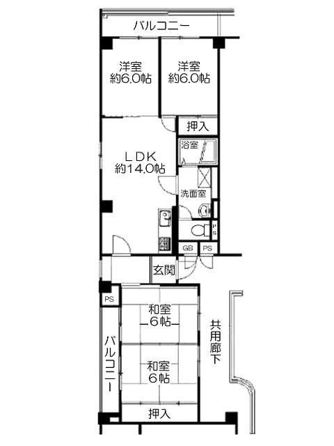 Floor plan. 4LDK, Price 19,980,000 yen, Occupied area 82.69 sq m , Balcony area 11.47 sq m