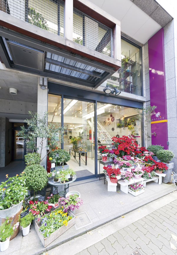Surrounding environment. And "in many green ideal area.", The NOTICE of the flower shop that opened in the land lined with seasonal fresh flowers and foliage plants (8-minute walk ・ About 570m)
