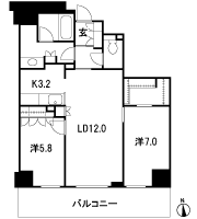 Floor: 2LDK, occupied area: 66.41 sq m, Price: TBD