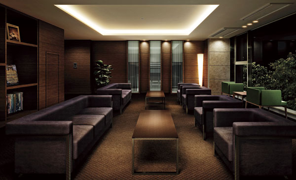 Shared facilities.  [Comfort Lounge] While admiring the trees of the treetops, Can also be used Comfort lounge as chat and business meeting place with friends you have is provided on the second floor (Rendering)