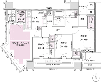 Floor: 3LDK, occupied area: 71.23 sq m, Price: 42,878,870 yen ・ 45,450,298 yen