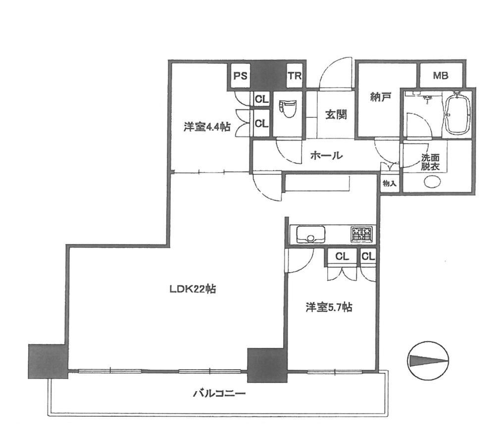 Floor plan. 2LDK + S (storeroom), Price 46,500,000 yen, Occupied area 76.13 sq m , Balcony area 12.67 sq m 2LDK. 22 Pledge of spacious LDK.