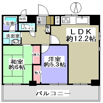 Floor plan. 2LDK, Price 15.9 million yen, Occupied area 56.28 sq m , Balcony area 12.6 sq m floor plan ■ Heisei around January 2012 Vanity exchange ■ 2011 around April LDK ・ Corridor ・ Western-style flooring Chokawa Japanese-style tatami exchange Cross the entire Chokawa ■ January 2010 Water heater replacement ・ Gas lens replacement etc The room is very beautiful.