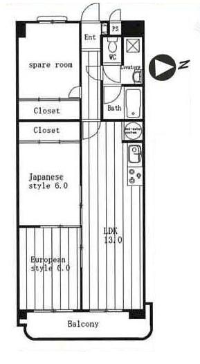 Floor plan. 2LDK + S (storeroom), Price 14.3 million yen, Occupied area 68.58 sq m , Lighting is good on the balcony area 6.03 sq m over the entire surface road. LDK ・ SR ・ Hallway flooring